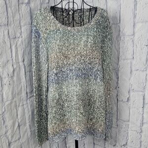 Lucky Brand Women's‎ Multicolor Marled Knit Sweater Large